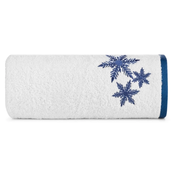 Ręcznik świąteczny gwiazdki Carol 01 Eurofirany biały