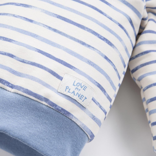 Bluza dresowa dla chłopca Elephant  Eevi - paski ecru 