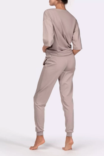 Piżama damska Homie shortsleeve Mona beige 