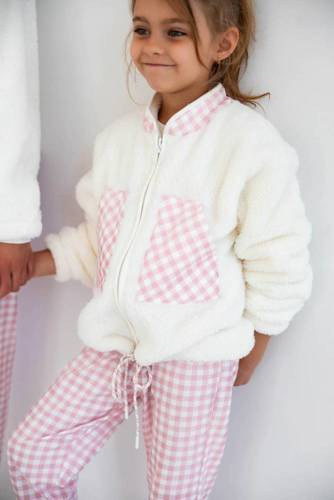 Bluza dziecięca Nanny Kids Sensis - ecru-różowy