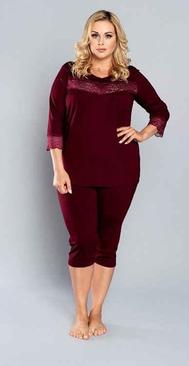 Piżama 3/4 rękaw, 3/4 spodnie Izyda Italian Fashion - granat