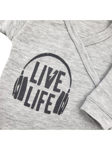 "Music" Body rozpinane z długim rękawem Terjan - szary