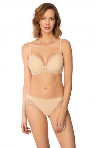 Figi damskie brazyliany Wiki Nipplex beżowy