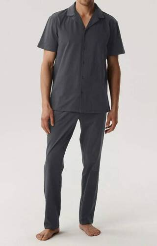 Piżama męska krótki rękaw BNMP-002 Atlantic-ciemny szary