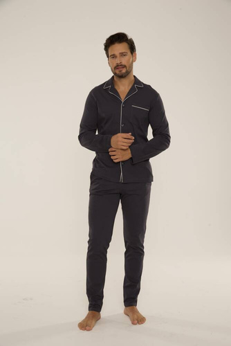 Piżama Męska 729 Norberto De Lafense - grafit