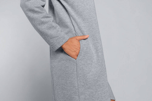 Szlafrok Damski na zamek Grafi Italian Fashion- melanż 