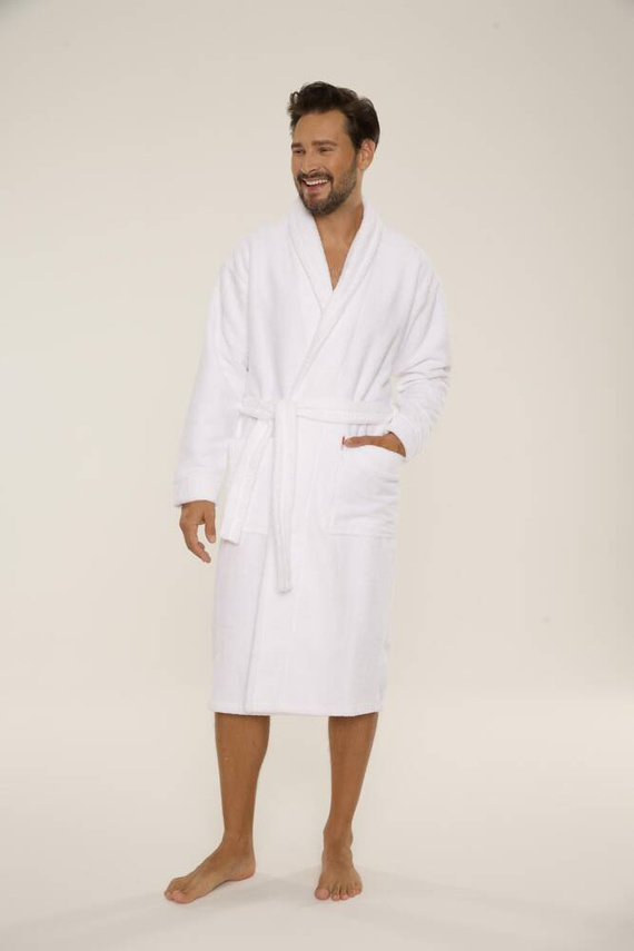 Szlafrok męski 735 Manuele Forex - biały