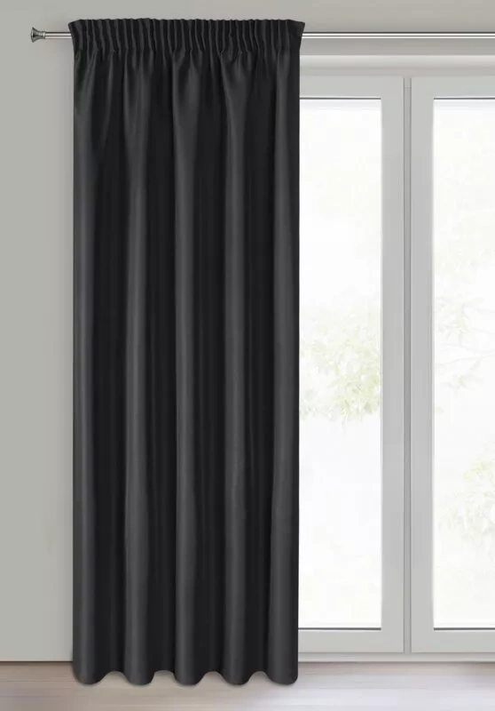 Zasłona na taśmie Rita Eurofirany czarny