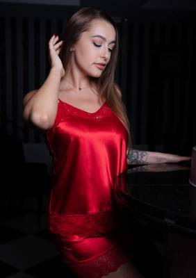 Brenda Komplet piżama damska DKaren czerwony