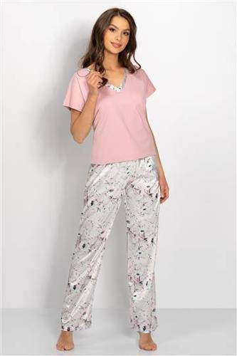 Piżama damska Spa Garden Momenti Per Me pink-grey