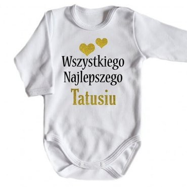 Body długi rękaw "Wszystkiego najlepszego TATUSIU" Moocha biały