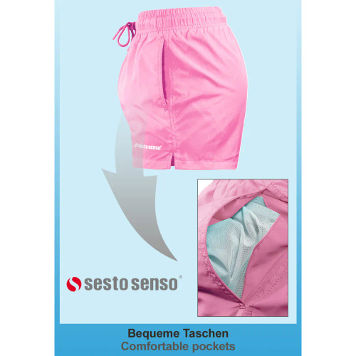 Szorty kąpielowe SZ2404 Sesto Senso różowy