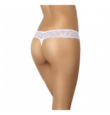 Stringi damskie z koronką Comfo Teyli - białe