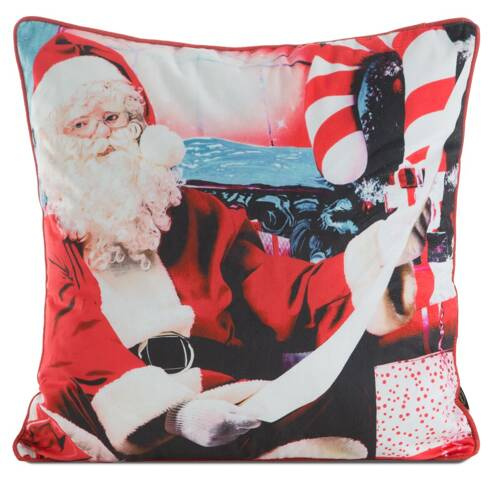 Poszewka świąteczna mikołaj welurowa Chp 132 Eurofirany czerwony