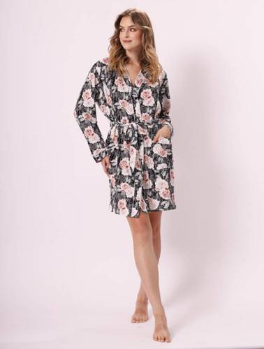 Szlafrok damski 1343 Jutrzenka Leveza czarny