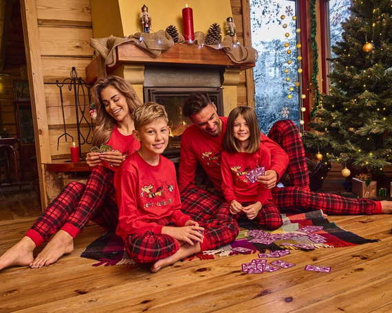 Piżama dziewczęca 592/174 594/174 Celebrate Cornette czerwony