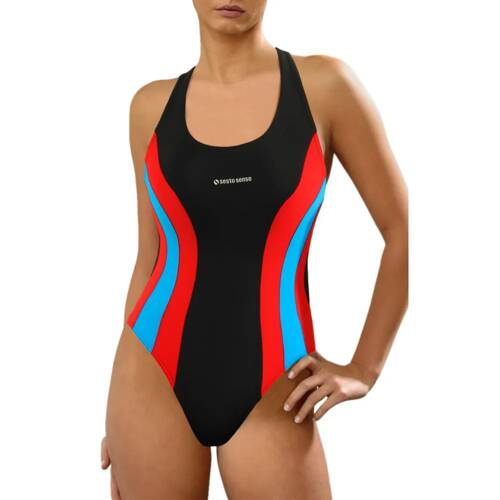 BW 715 Strój kąpielowy jednoczęściowy Sesto Senso czarny