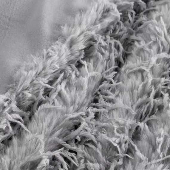 Koc narzuta włochacz Adore futrzak Eurofirany srebrny