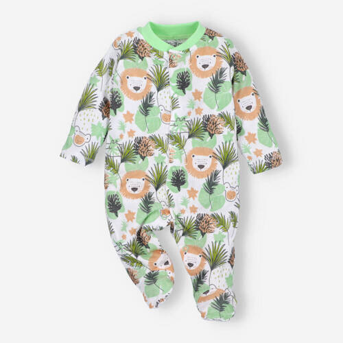 Pajacyk z bawełny organicznej Lion Nini zielony