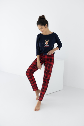 Piżama damska Lucy Sensis - granatowy