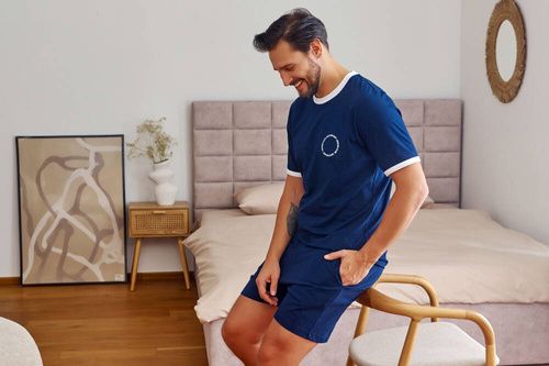 PMB.7218 Piżama Męska Doctor Nap - navy blue