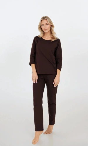 Piżama damska Bonjour Momenti Per Me espresso