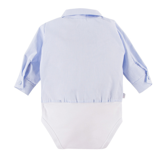 Body z kołnierzykiem Ceremony Eevi - niebieski kratka
