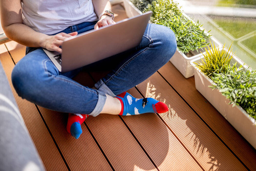 Baranki Owieczki Skarpety stopki finest cotton dwie różne Sesto Senso niebieski