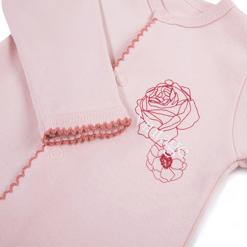 Pajac z nadrukiem Roses Eevi - jasny róż