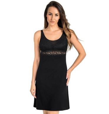 Koszula nocna na ramiączkach Esso Teyli - czarny