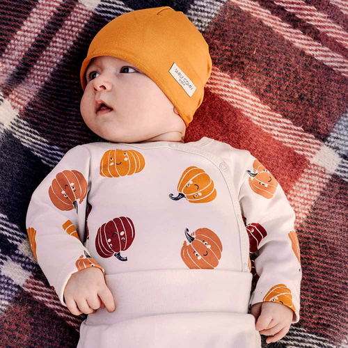 Eevi Body kopertowe Halloween – ecru, dynie, bawełna
