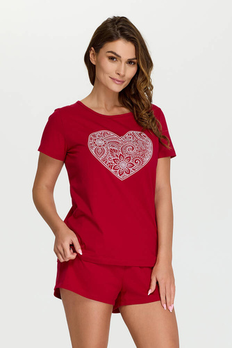 Piżama damska 9 Senizo bordowy