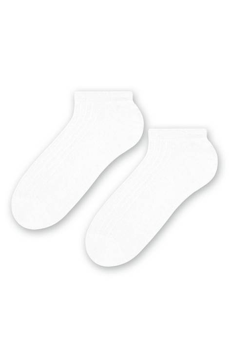 Art.042 Stopki męskie bawełniane Steven - biały