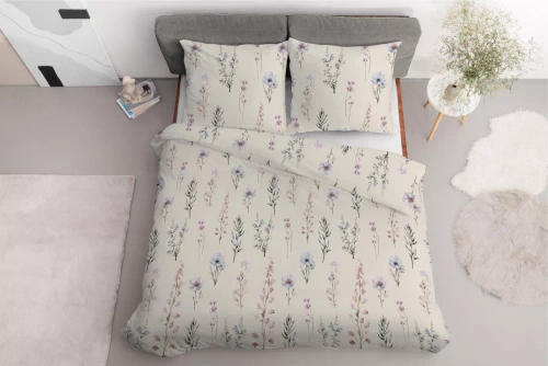 Pościel satynowa kwiaty 5091 A Home Satin Detexpol różowy