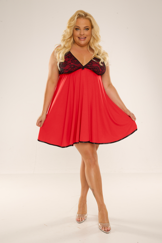 Koszula nocna 713 Cloche Forex - czerwony