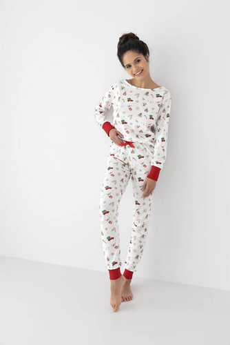 Piżama damska Samantha Sensis - ecru