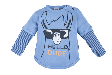 Bluzka długi rękaw "Hello Dude G" Makoma niebieski