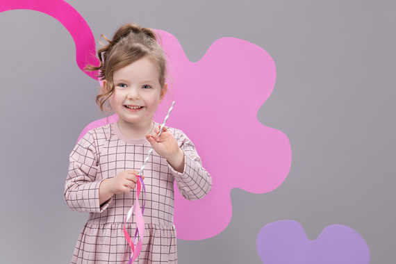 Sukienka dziewczęca Romantic Pinokio - róż druk