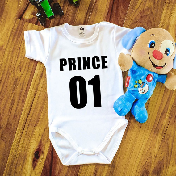 "Prince książę 01" body krótki rękaw Moocha biały