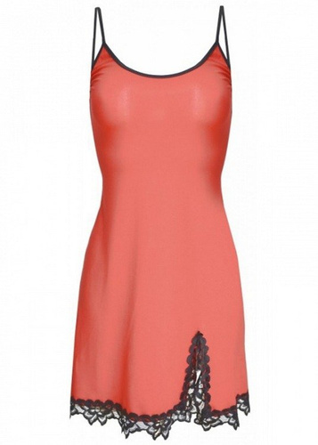 Halka Emma – wygodna i kobieca z koronką - koral