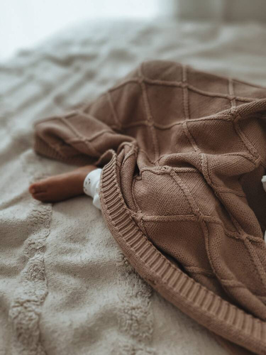 Kocyk dziany Diamond YOSOY - cinnamon