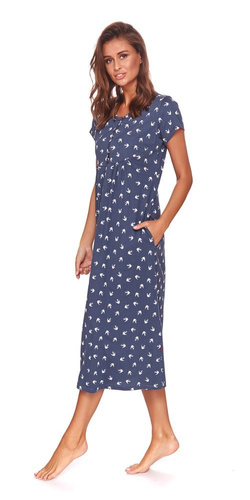TM.4119 Koszula Nocna ciążowa i do karmienia Doctor Nap - deep blue