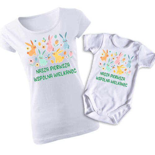 Komplet mama + dziecko – córka/syn "Nasza pierwsza wspólna Wielkanoc" Moocha