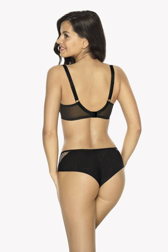 Figi damskie Brazyliany GFB 1054 Demi Gaia-czarny beżowy