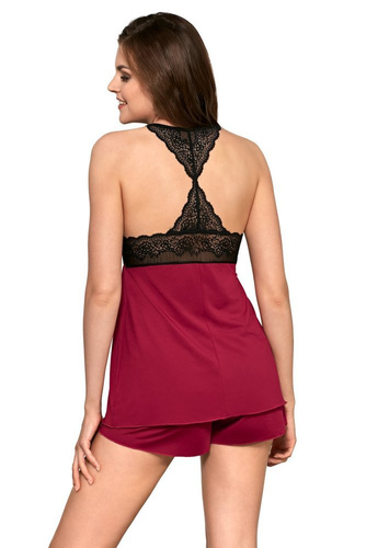 Piżama Damska Lucy Babella -bordowy