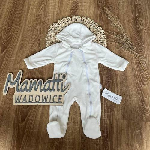 KB7171 Kombinezon niemowlęcy Velvet Mamatti biały