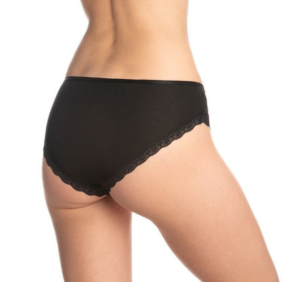 L-1273 BI EX A'2 Figi Damskie Lama ecru-czarny