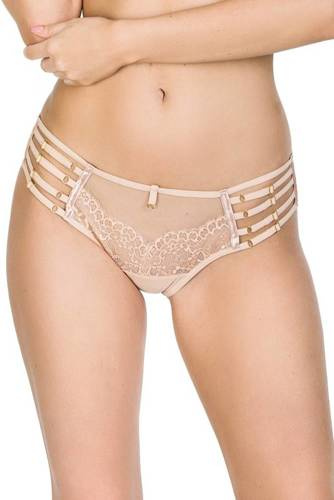 Figi damskie brazyliany 19025 Deziro Mediolano beżowy