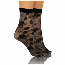 Skarpetki damskie Sesto Senso wzór 05 pikot róże