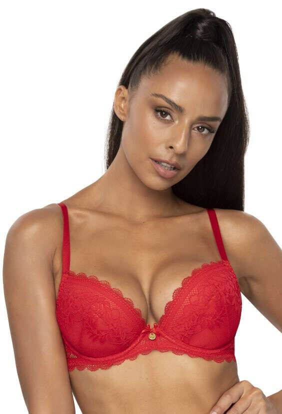 Biustonosz Push-up M-0198/11 Estelle Mat - czerwony